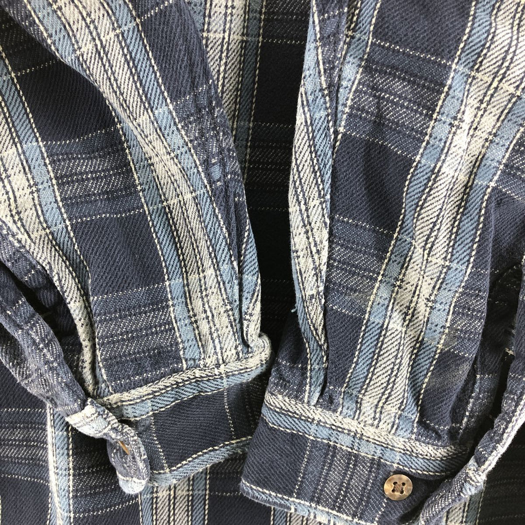90s~00'S St. John's Bay Long Sleeve Light Nell Check Shirt Men's XXL Vintage /eaa511490