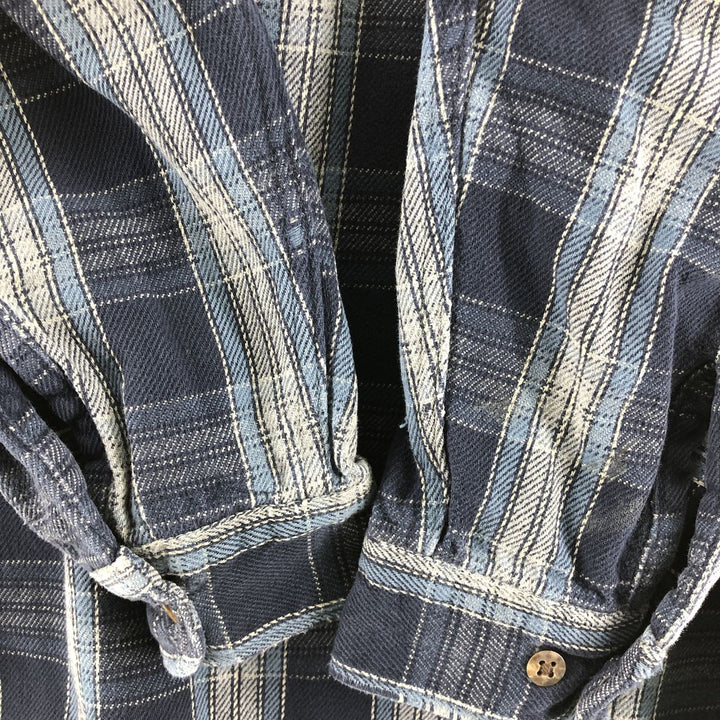 90s~00'S St. John's Bay Long Sleeve Light Nell Check Shirt Men's XXL Vintage /eaa511490
