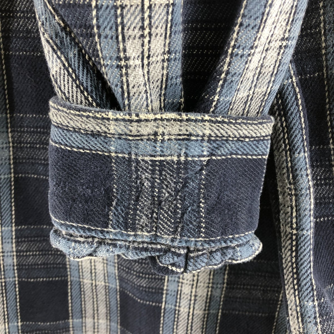 90s~00'S St. John's Bay Long Sleeve Light Nell Check Shirt Men's XXL Vintage /eaa511490