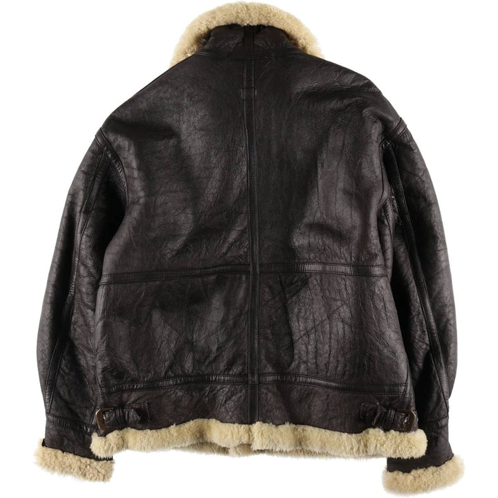 JF COLLECTION LONDON ORIGINAL SHEARLING B-3 Type Mouton Jacket Men's XL equivalent /eaa511510