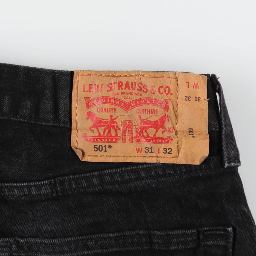 Levi's 501 Black Denim Straight Denim Pants Men's W32 equivalent / eaa511559