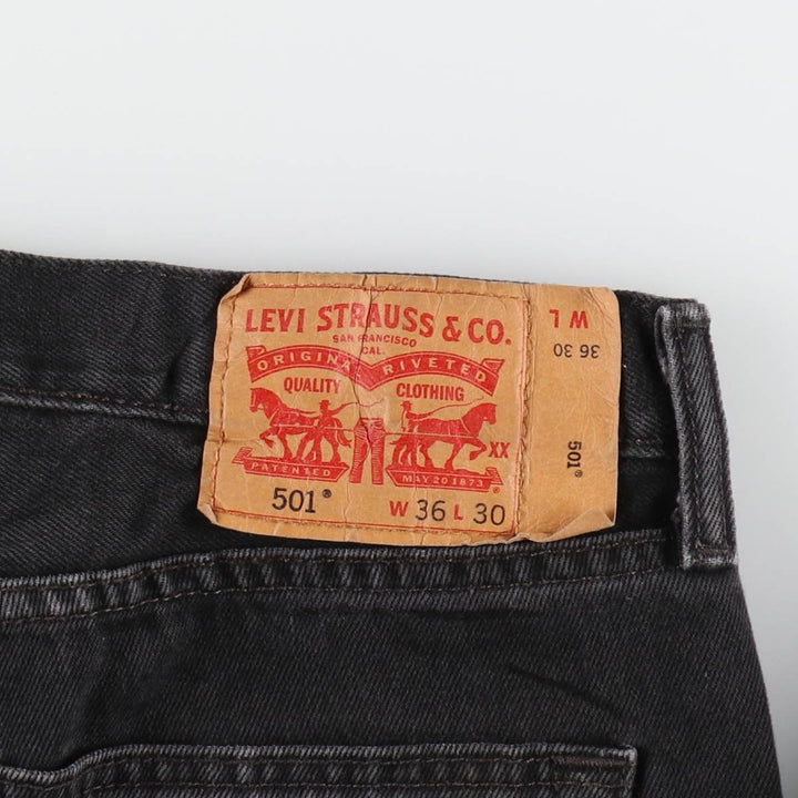 Levi's 501 Black Denim Straight Denim Pants Men's W36 / eaa511560