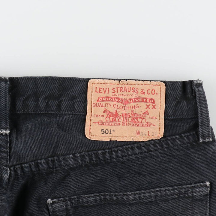 Levi's 501 Black Denim Straight Denim Pants Men's W34 equivalent / eaa511561