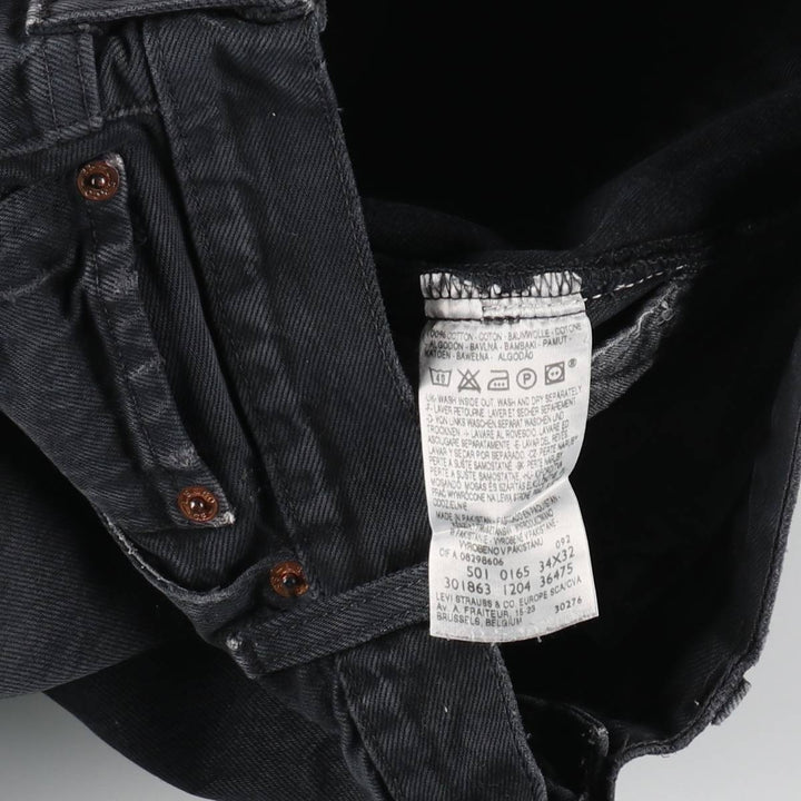 Levi's 501 Black Denim Straight Denim Pants Men's W34 equivalent / eaa511561