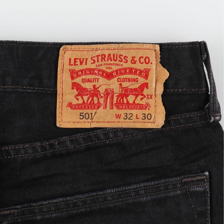 Levi's 501 Black Denim Straight Denim Pants Men's W33 equivalent / eaa511562