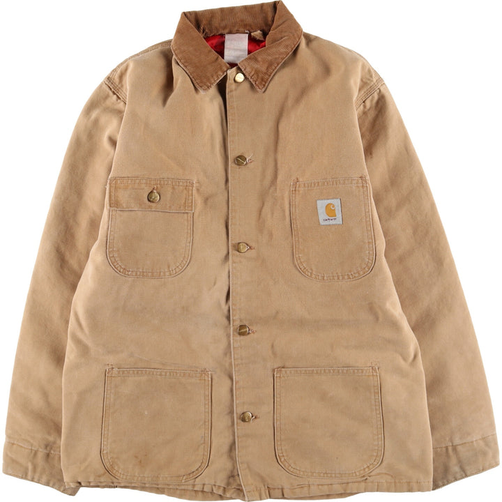 90'S Carhartt Michigan Chore Coat Duck Coverall Made in USA Men's L Size Vintage /eaa511577