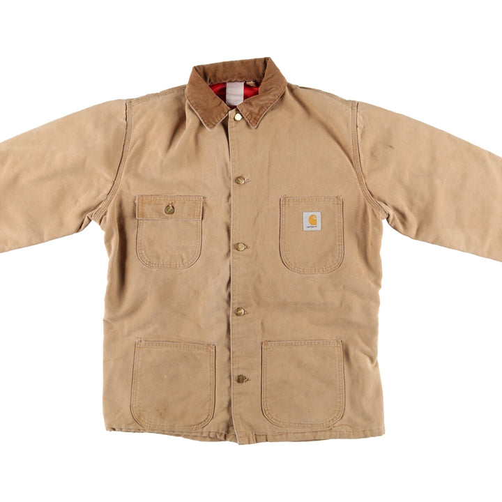 90'S Carhartt Michigan Chore Coat Duck Coverall Made in USA Men's L Size Vintage /eaa511577