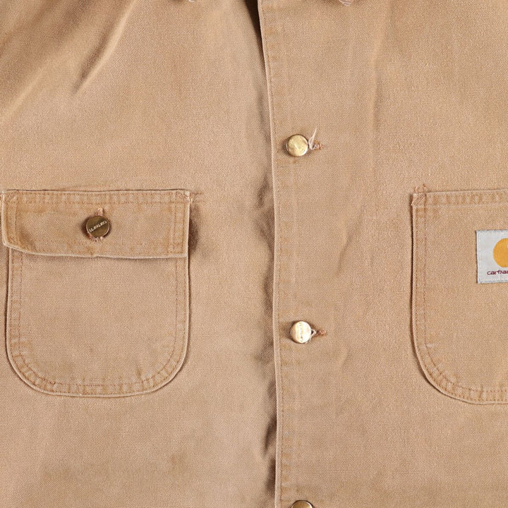 90'S Carhartt Michigan Chore Coat Duck Coverall Made in USA Men's L Size Vintage /eaa511577