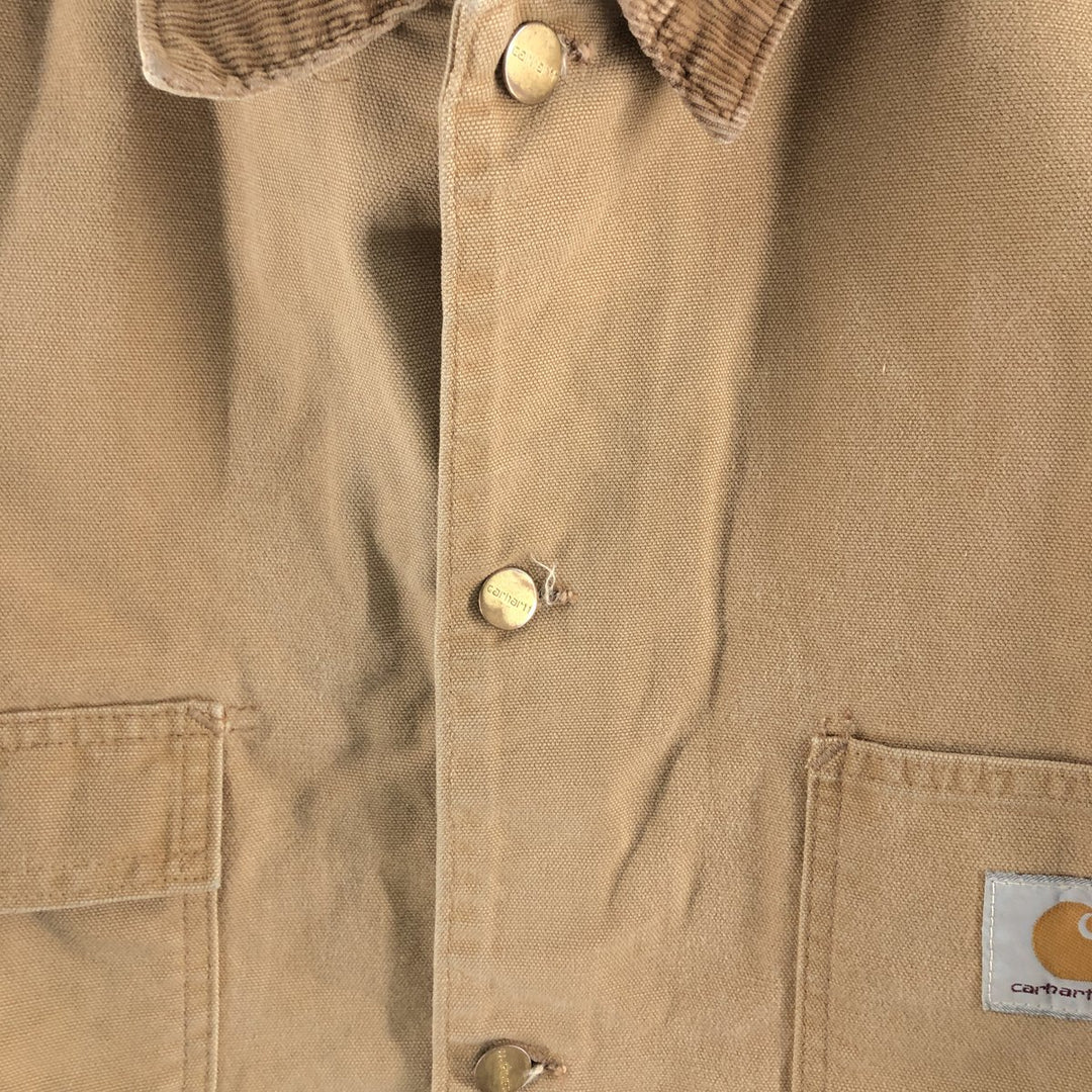 90'S Carhartt Michigan Chore Coat Duck Coverall Made in USA Men's L Size Vintage /eaa511577