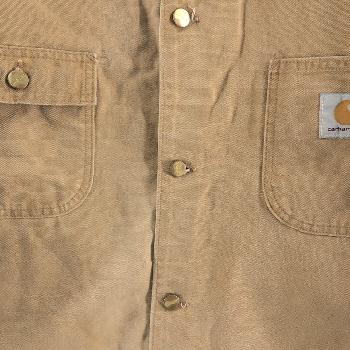 90'S Carhartt Michigan Chore Coat Duck Coverall Made in USA Men's L Size Vintage /eaa511577