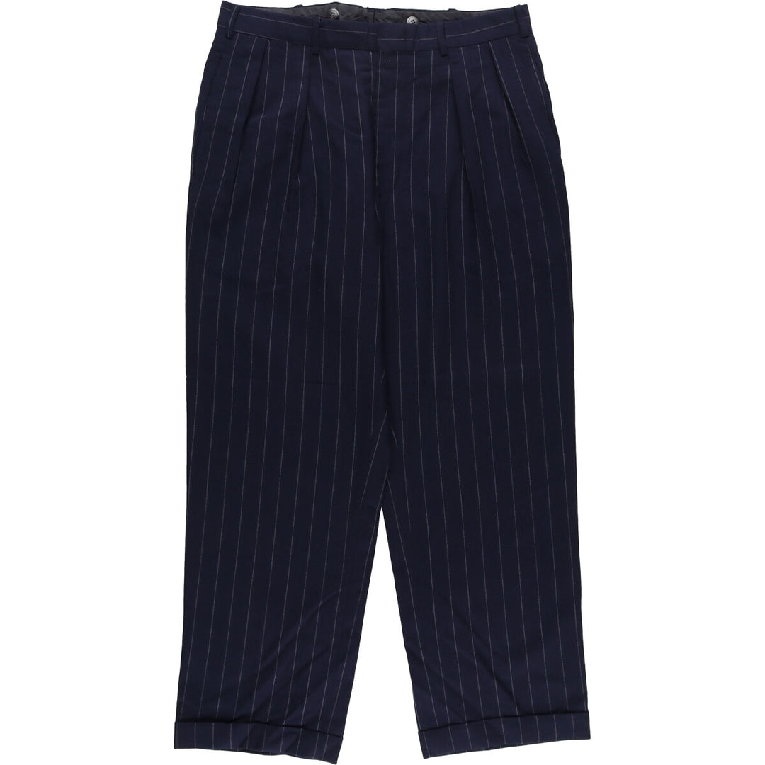 Stripe Pattern Two-pleat Slacks Pants Men's W34 Vintage / eaa511602