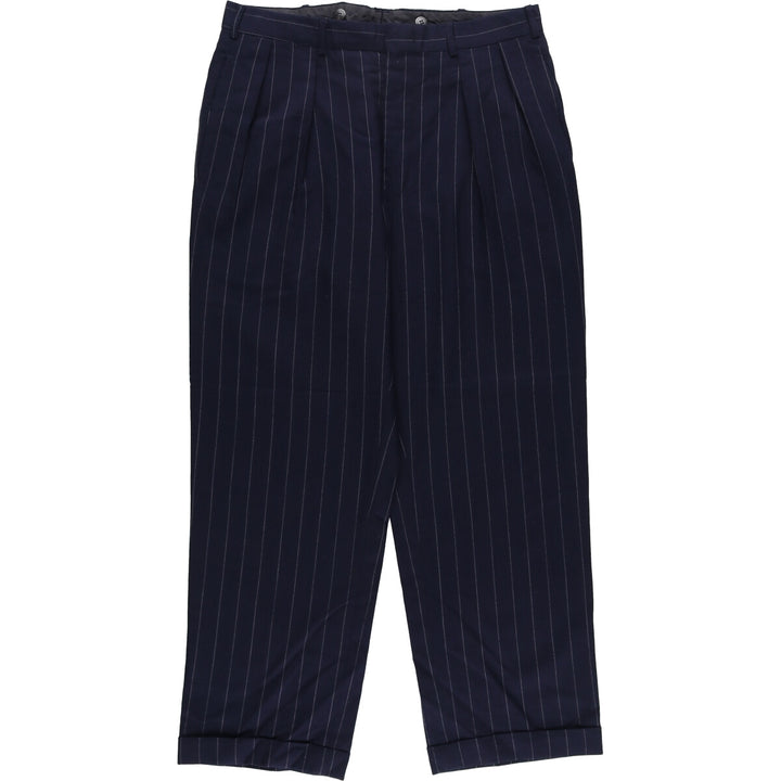 Stripe Pattern Two-pleat Slacks Pants Men's W34 Vintage / eaa511602