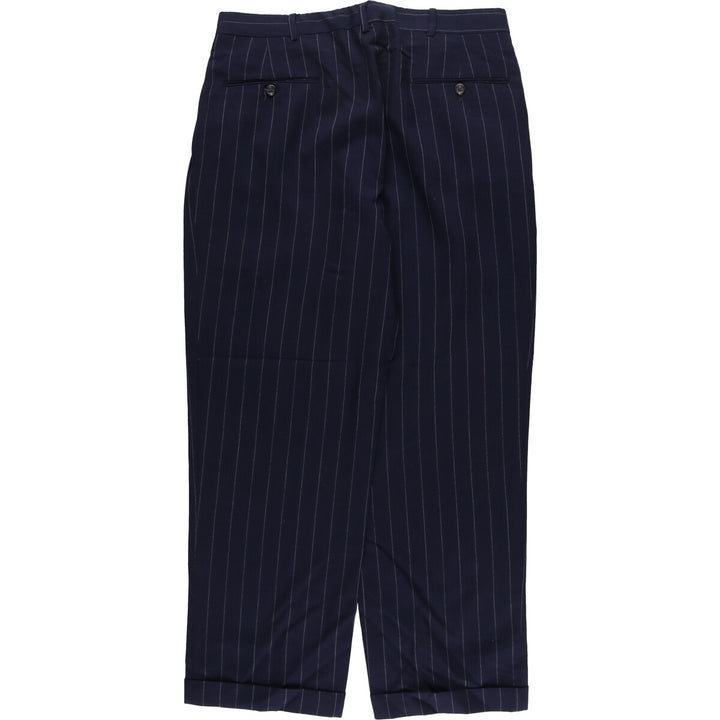 Stripe Pattern Two-pleat Slacks Pants Men's W34 Vintage / eaa511602