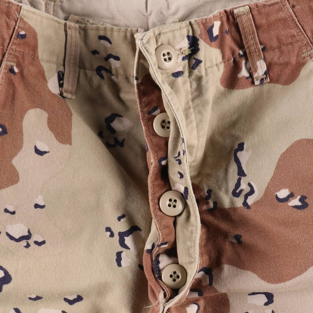 1980'S US Military Camouflage Cargo Pants, Combat Pants, Made in USA, Small Regular, Men's, Size W29, Vintage cotton Khaki type Vintage Second Hand