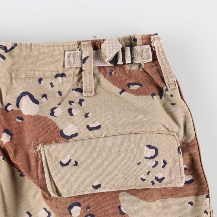 1980'S US Military Camouflage Cargo Pants, Combat Pants, Made in USA, Small Regular, Men's, Size W29, Vintage cotton Khaki type Vintage Second Hand