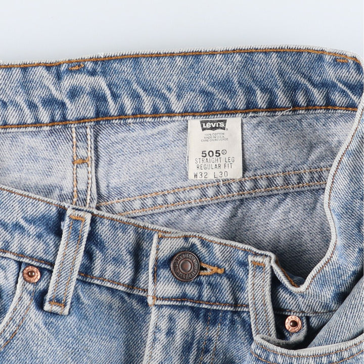 90'S Levi's 505 REGULAR FIT STRAIGHT LEG tapered denim pants made in USA men's w31 equivalent vintage /eaa511632