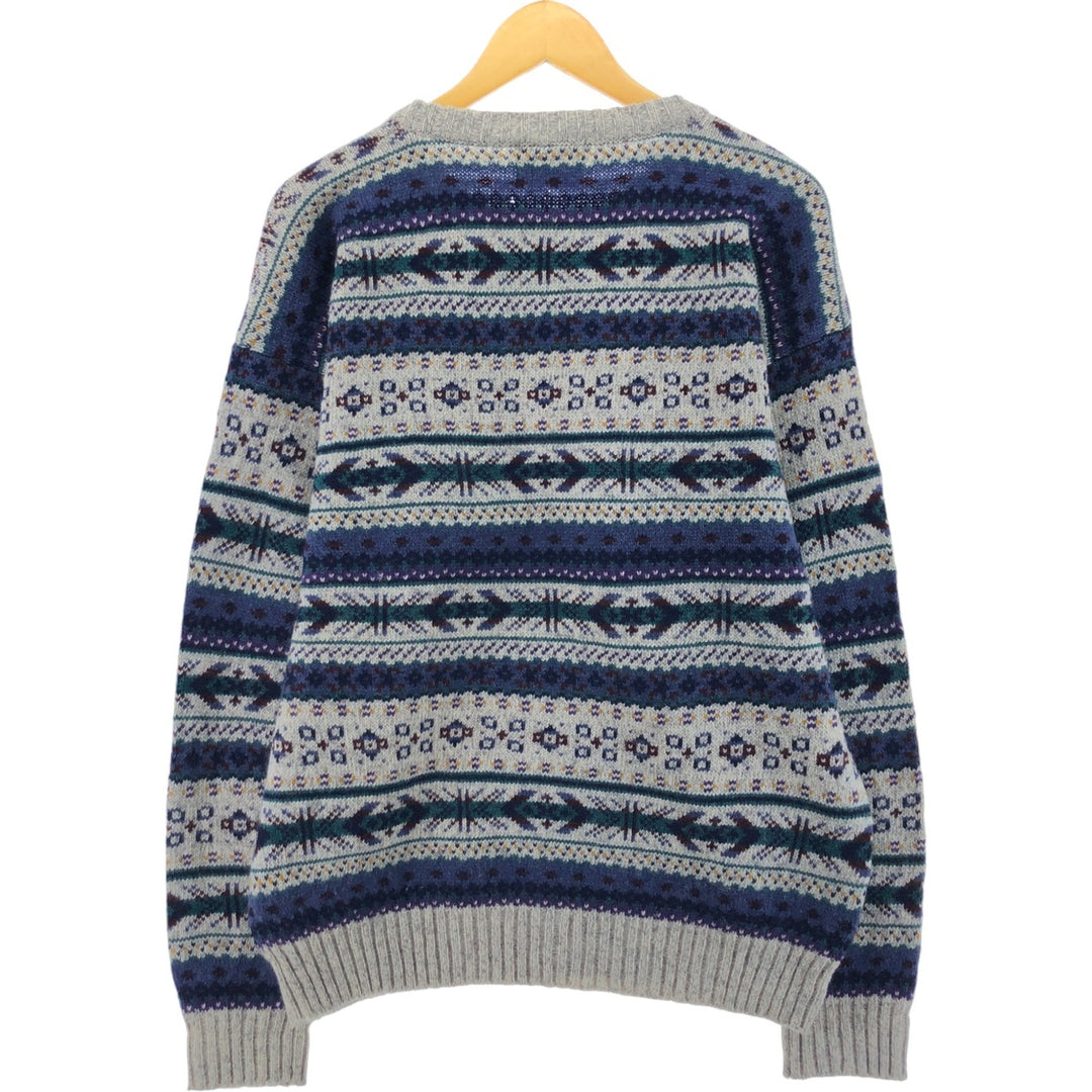 80'S WOOLRICH All-over print wool knit sweater, men's XL size, vintage /eaa511679