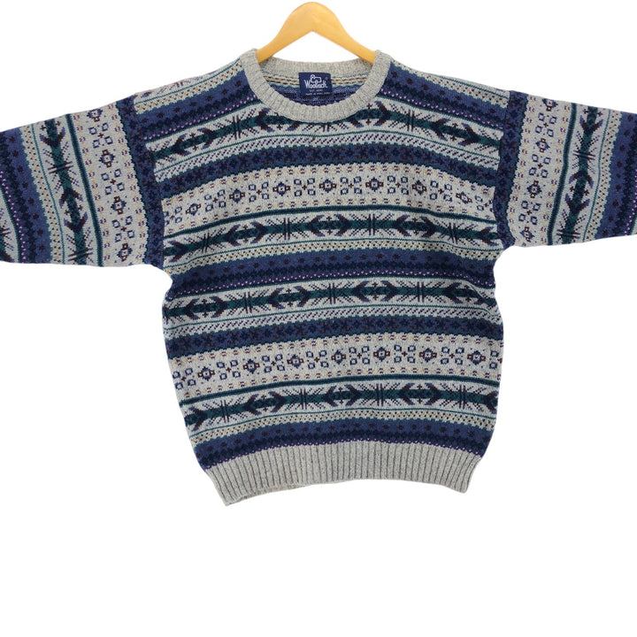 80'S WOOLRICH All-over print wool knit sweater, men's XL size, vintage /eaa511679