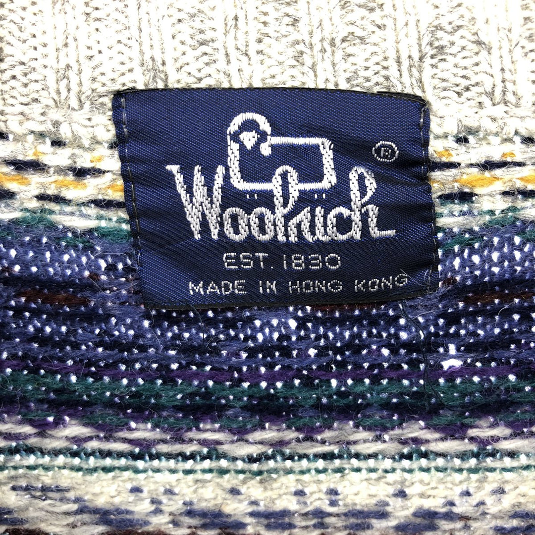80'S WOOLRICH All-over print wool knit sweater, men's XL size, vintage /eaa511679