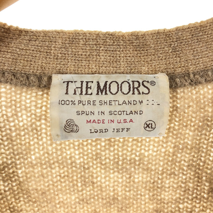 LORD JEFF THE MOORS knit cardigan made in USA, men's XL size /eaa511714