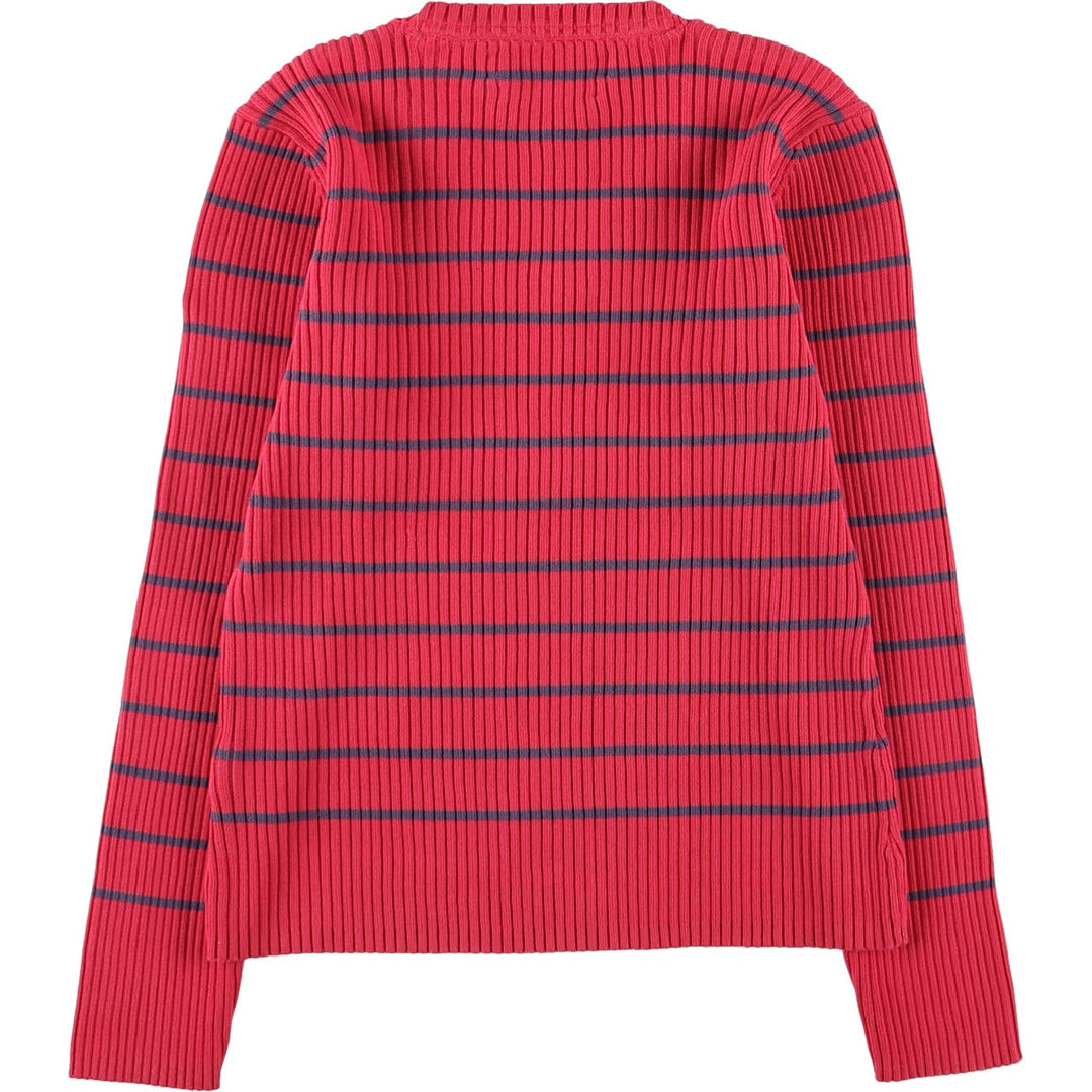 Tommy Hilfiger TOMMY HILFIGER JEANS Border Pattern Ribbed V-neck Knit Sweater Women's S size / eaa511729