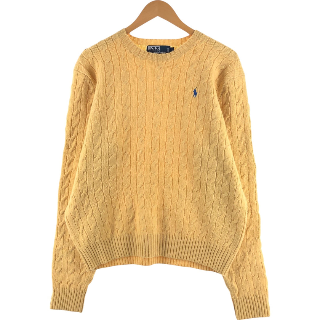 Ralph Lauren POLO by Ralph Lauren Cable Knit Merino Wool Knit Sweater Women's Size L / eaa511733