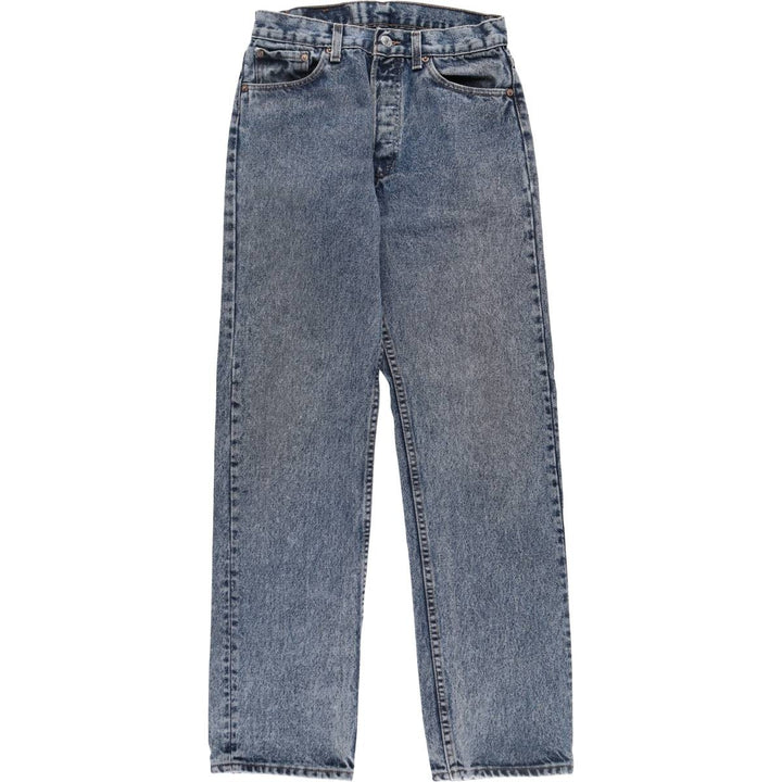 90'S Levi's 501-0165 Chemical Wash Straight Denim Pants Made in USA Women's L (w28) Vintage cotton navy blue type Vintage Second Hand