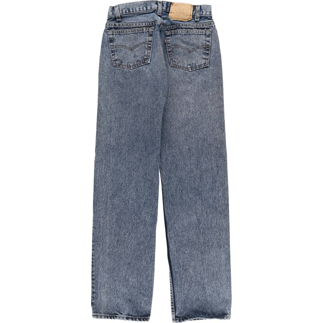 90'S Levi's 501-0165 Chemical Wash Straight Denim Pants Made in USA Women's L (w28) Vintage cotton navy blue type Vintage Second Hand