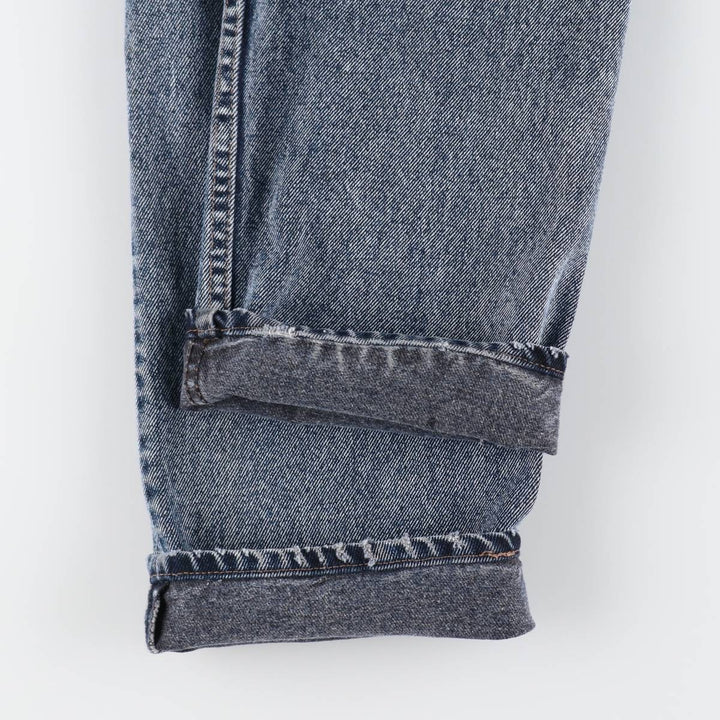 90'S Levi's 501-0165 Chemical Wash Straight Denim Pants Made in USA Women's L (w28) Vintage cotton navy blue type Vintage Second Hand