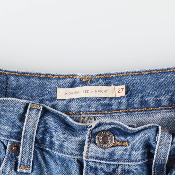 Levi's HIGH WAISTED STRAIGHT straight denim pants for women, size L (w27) unclear blue type Vintage Second Hand