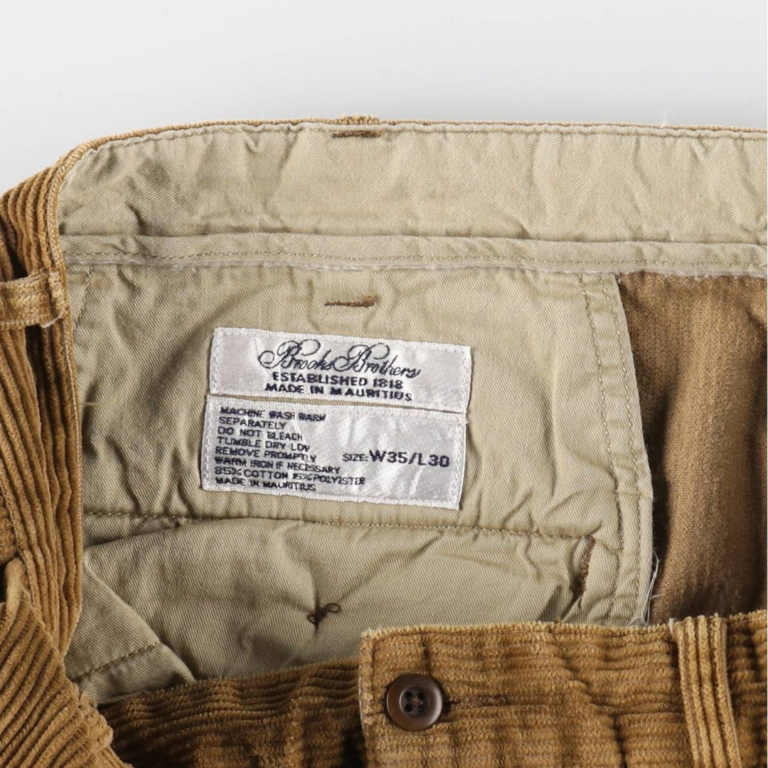 Brooks Brothers ESTABLISHED 1818 Wide Ribbed Two-pleat Corduroy Pants for Men, Size W34 / eaa511764