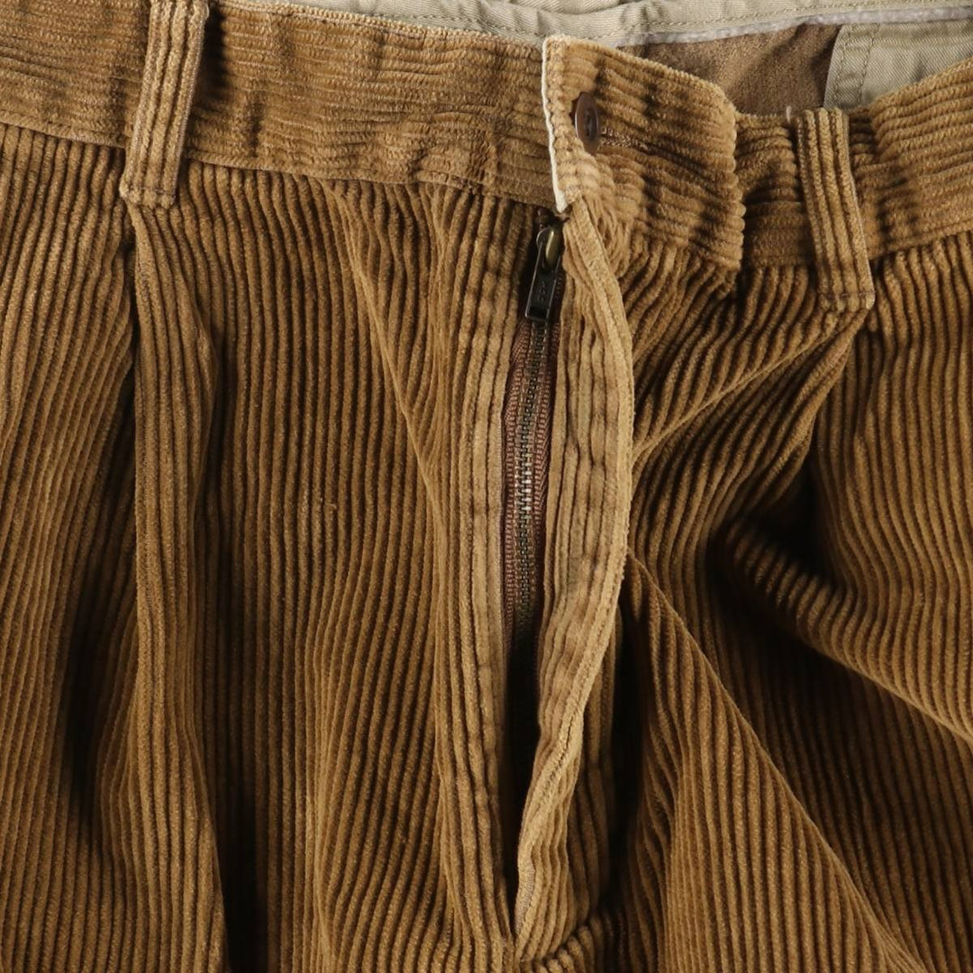 Brooks Brothers ESTABLISHED 1818 Wide Ribbed Two-pleat Corduroy Pants for Men, Size W34 / eaa511764