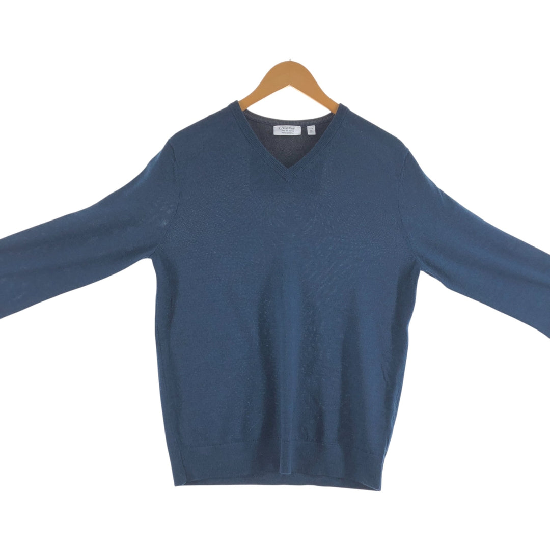 Calvin Klein V-neck Merino wool knit sweater, men's size M / eaa511782