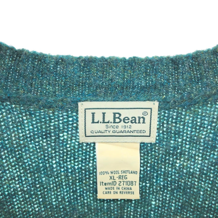 90s~00'S LLBean Wool Knit Sweater Men's XL Size Vintage /eaa511787