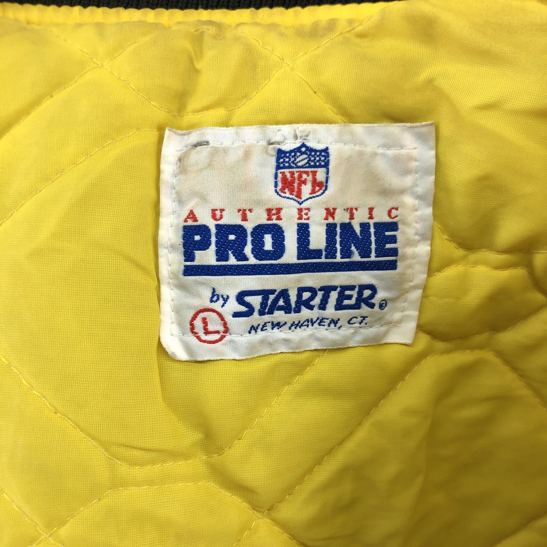 80s-90'S Starter Pittsburgh Steelers Padded Nylon Stadium Jacket Award Jacket Made in USA Men's L size /eaa511802