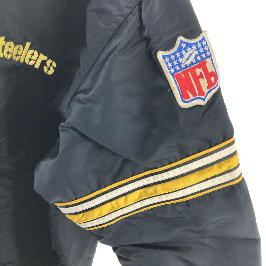 80s-90'S Starter Pittsburgh Steelers Padded Nylon Stadium Jacket Award Jacket Made in USA Men's L size /eaa511802