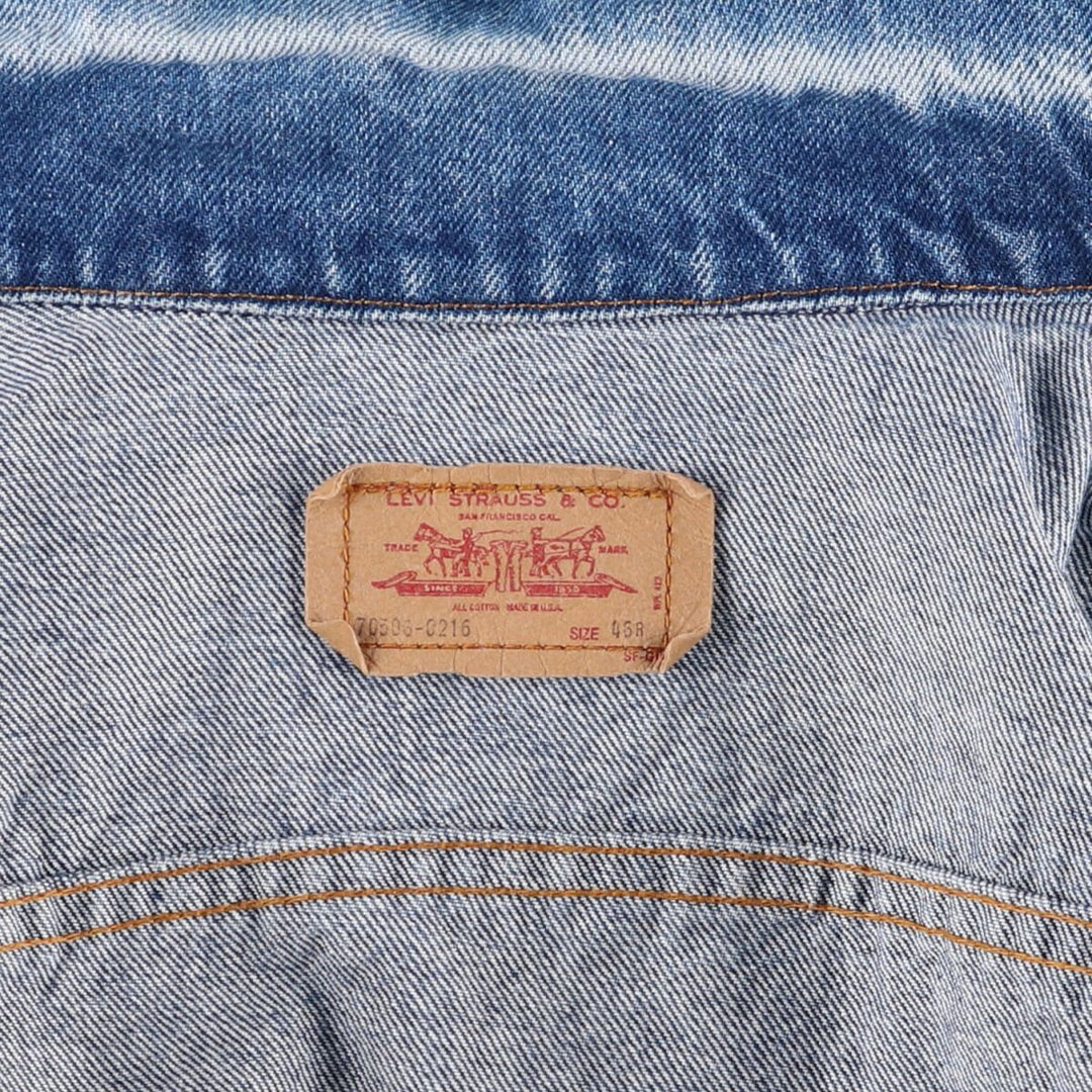 80'S Levi's 70506-0216 denim jacket, denim jacket, made in USA, men's size L, vintage /eaa511812