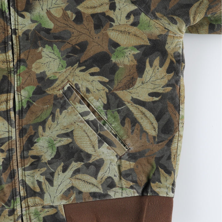 90'S TRU-LEAF Camouflage Pattern Leaf Pattern Cotton Blouson Made in USA Men's M Size Vintage /eaa511900