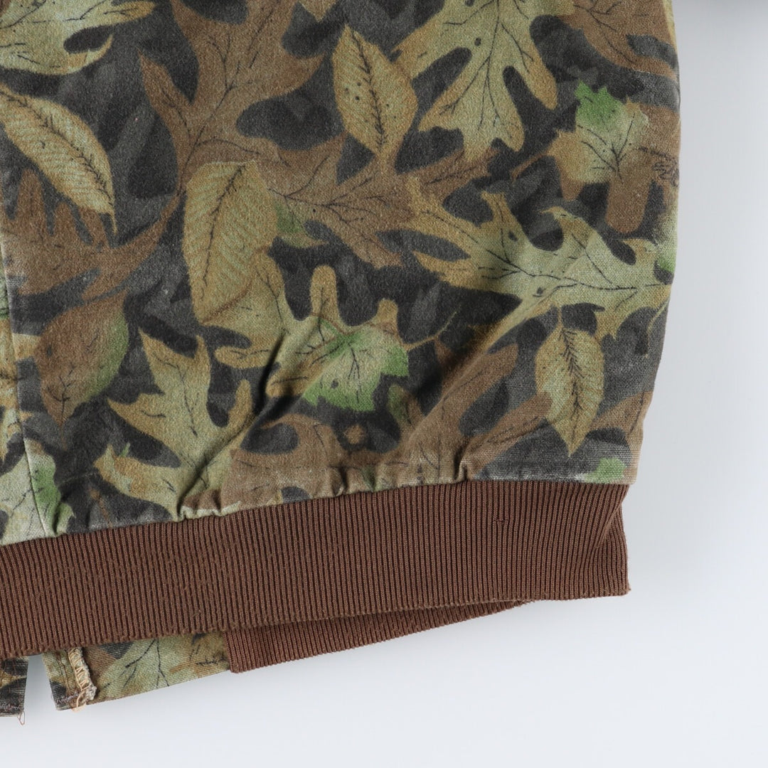 90'S TRU-LEAF Camouflage Pattern Leaf Pattern Cotton Blouson Made in USA Men's M Size Vintage /eaa511900