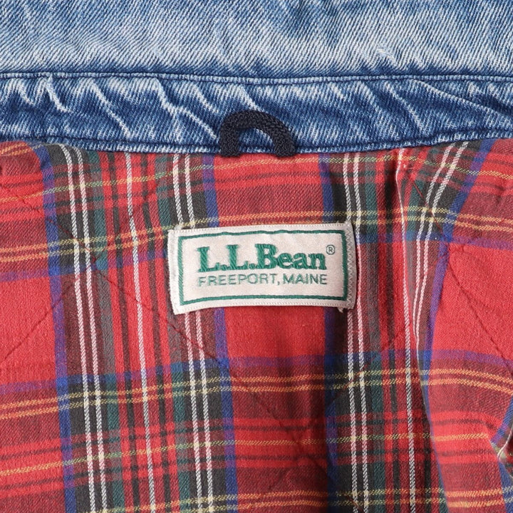 70s~80'S LLBean Padded Denim Swing Top Sports Jacket Men's Size L /eaa511925