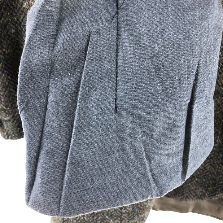 1980'S The British TAILOR Harris Tweed Herringbone Wool Tailored Jacket Made in England Men's M size /eaa511947