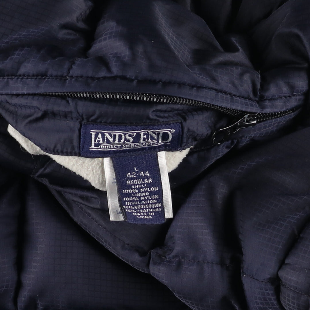 80s~90'S LANDS'END Ripstop Reversible Down Parka Men's L size /eaa511955