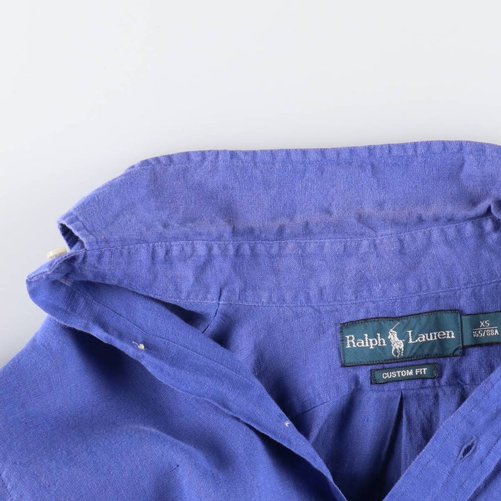 Ralph Lauren CUSTOM FIT long sleeve linen button down shirt men's XS equivalent /eaa512065