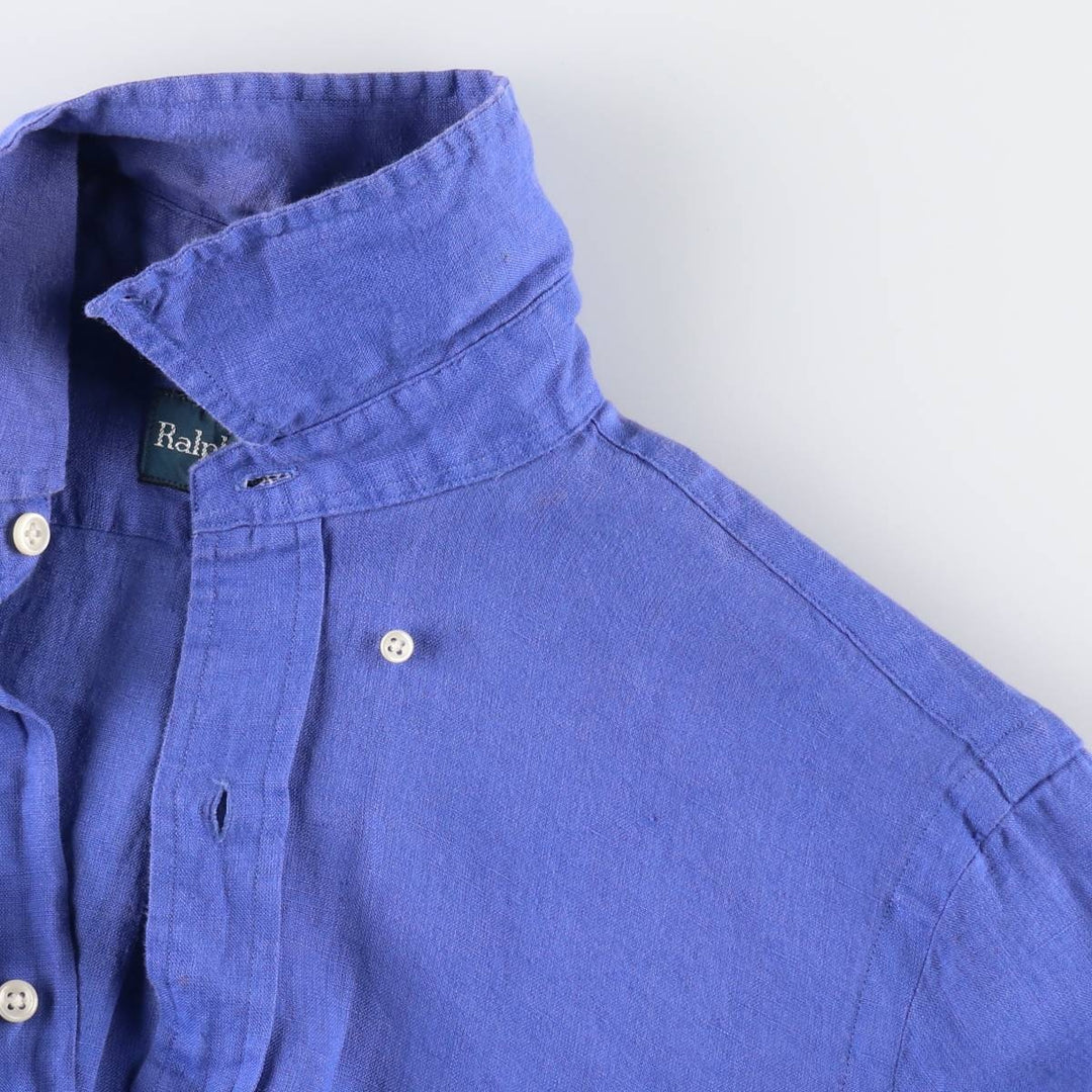 Ralph Lauren CUSTOM FIT long sleeve linen button down shirt men's XS equivalent /eaa512065