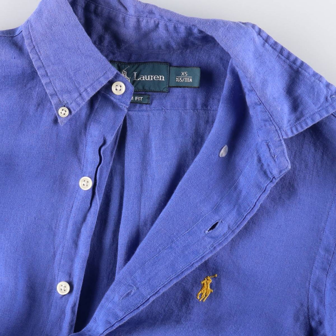 Ralph Lauren CUSTOM FIT long sleeve linen button down shirt men's XS equivalent /eaa512065