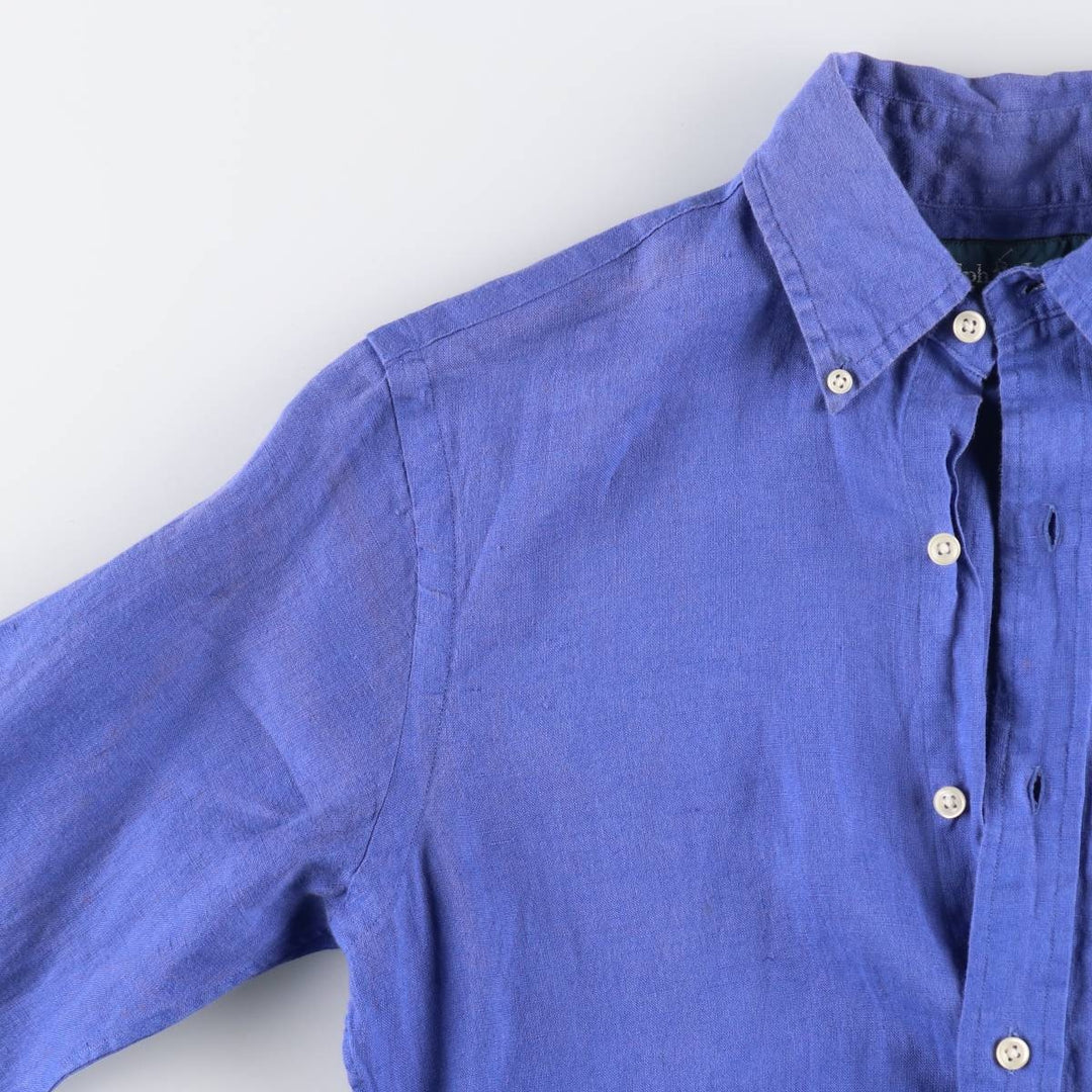 Ralph Lauren CUSTOM FIT long sleeve linen button down shirt men's XS equivalent /eaa512065