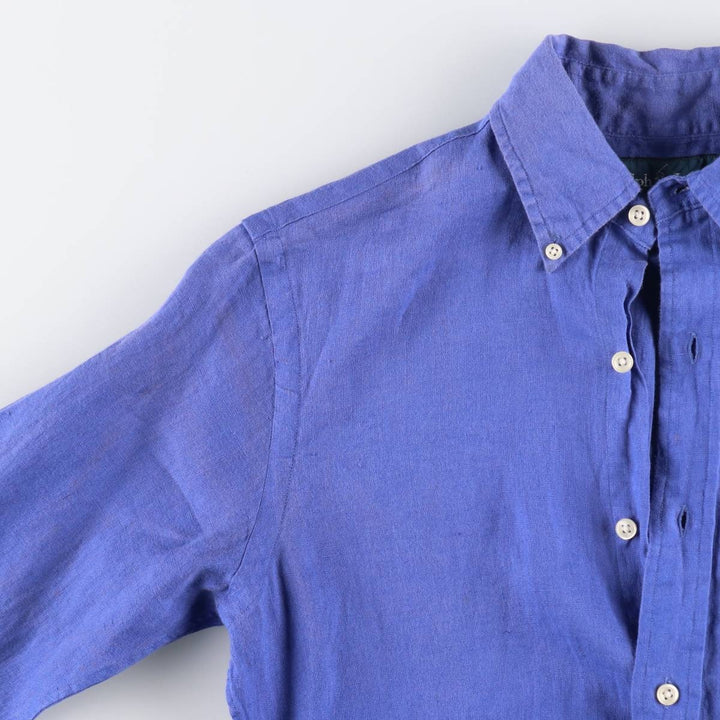 Ralph Lauren CUSTOM FIT long sleeve linen button down shirt men's XS equivalent /eaa512065