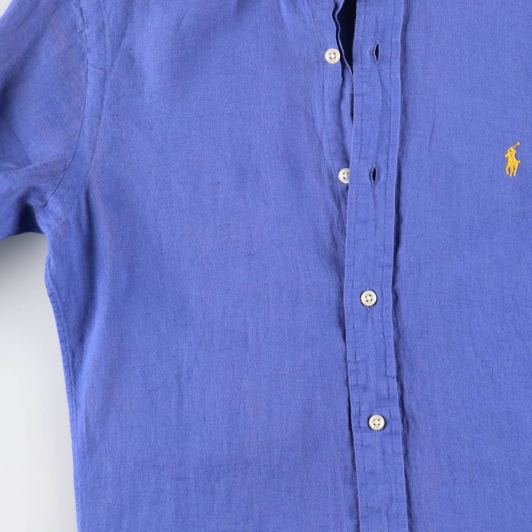 Ralph Lauren CUSTOM FIT long sleeve linen button down shirt men's XS equivalent /eaa512065