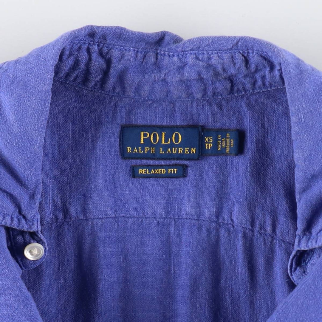 Ralph Lauren POLO RALPH LAUREN RELAXED FIT long sleeve linen shirt men's XS equivalent /eaa512066