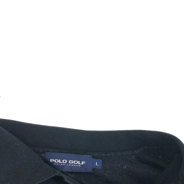 90'S Ralph Lauren Polo Golf collared half button one point logo sweatshirt trainer made in USA men's L size /eaa512097